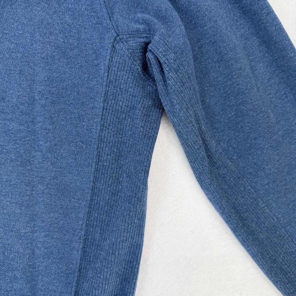 J.McLaughlin Mens Blue Pima Cotton 1/4 Zip Mock Neck Pullover Sweater Size M - Picture 10 of 15